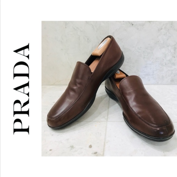 Prada Other - PRADA {8.5) Loafers Brown Driving Shoes